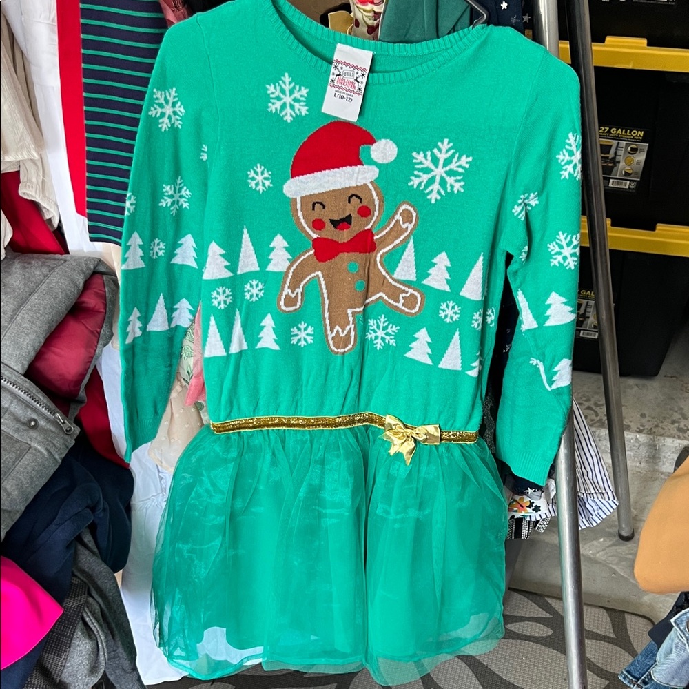 Well Worn Green Holiday Sweater